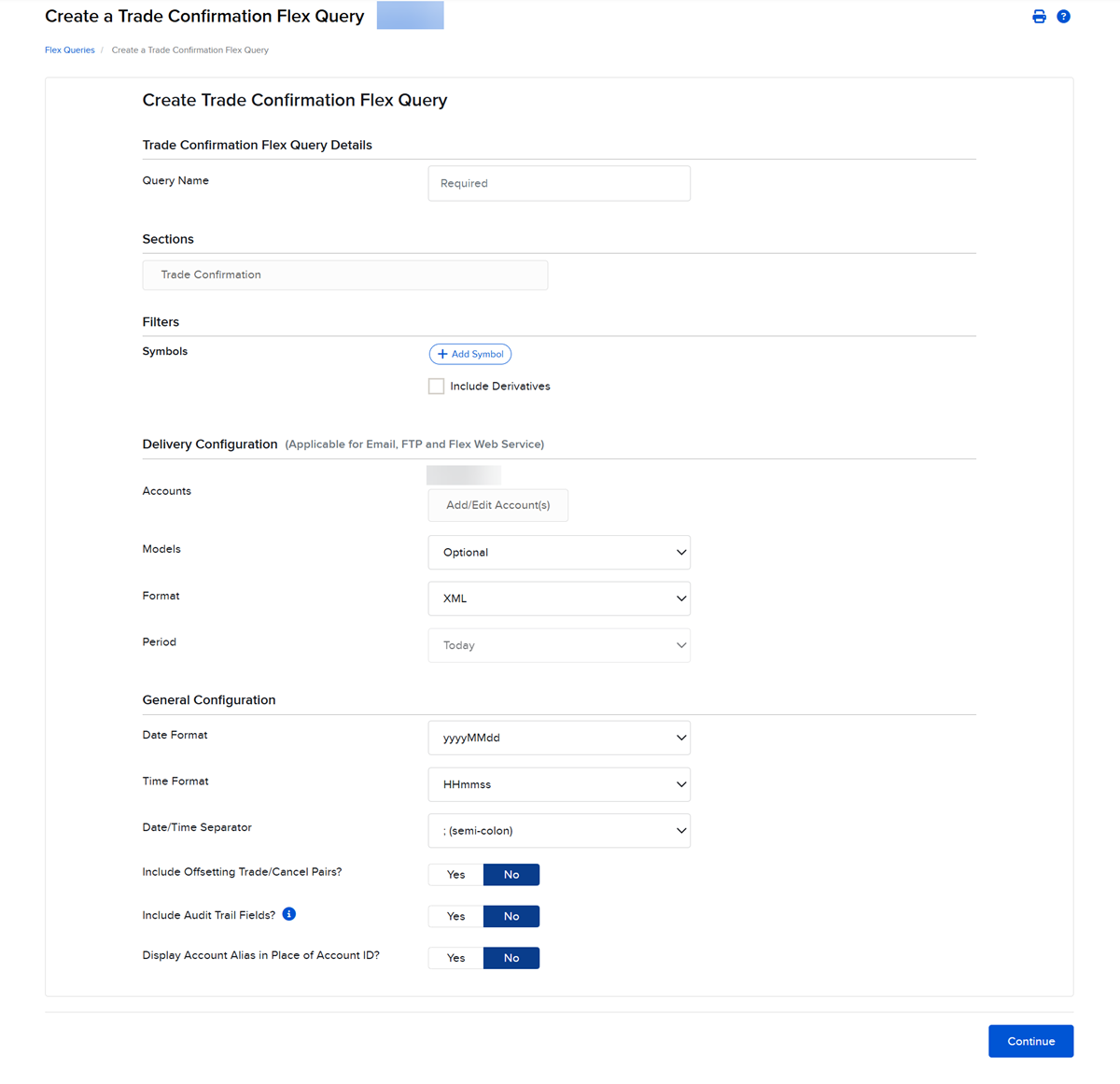 Trade Confirmation Flex Queries