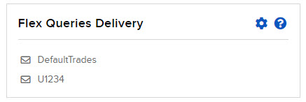 The flex queries delivery widget in portal. 