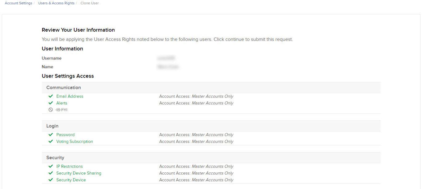Image of the review user information in Portal. 