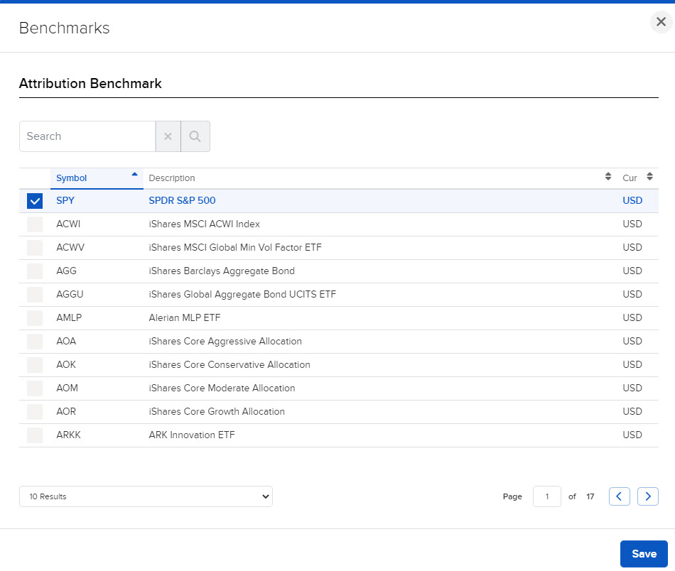 Benchmark Advisor Attribution vs. Benchmark