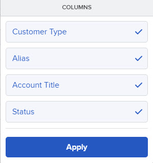 The addtional information available in the account selector in Portal. 