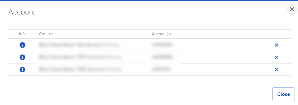 List of Household Members Image of a list of household members panel in portal.