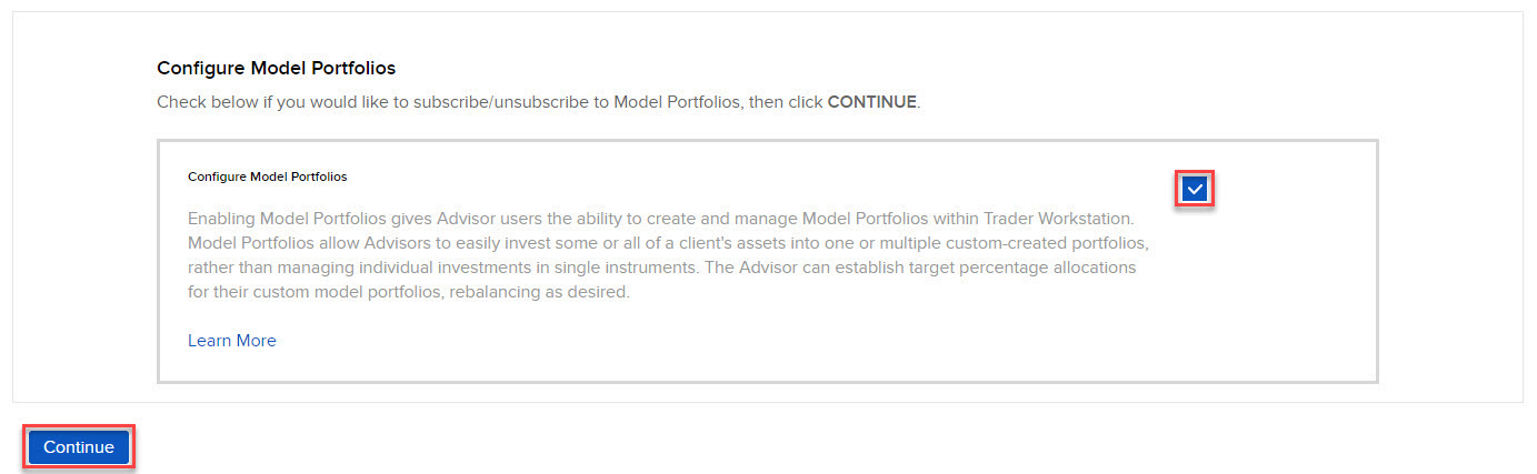 Model Portfolio