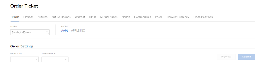 Image of the order and allocate button panel in portal. 