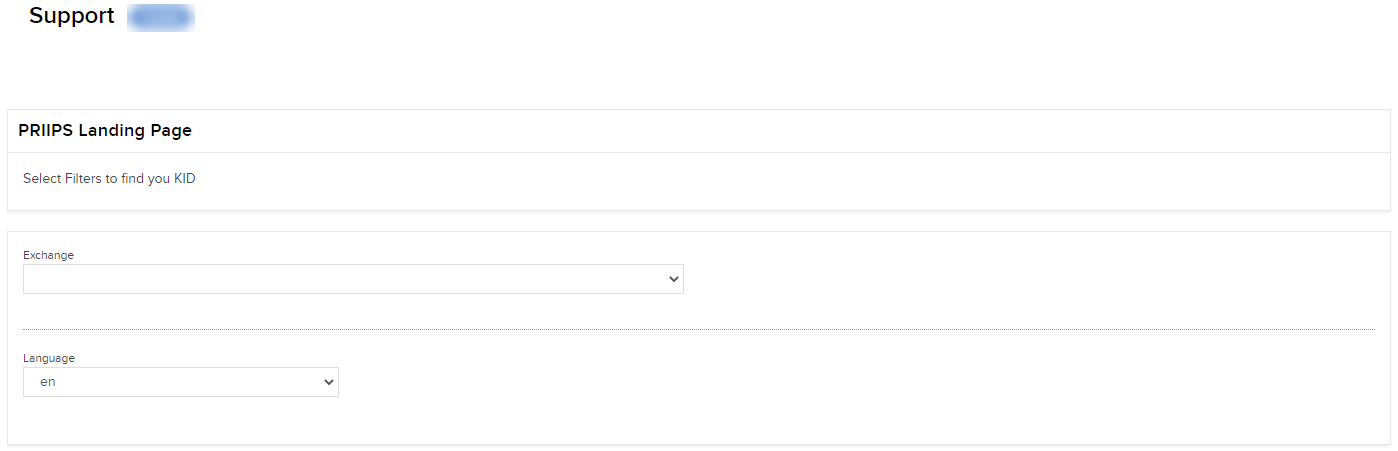 The PRIIPS KID panel in advisor portal. 