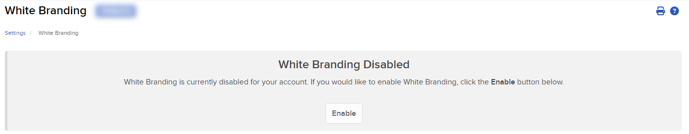 Image of the white branding panel in Portal. 