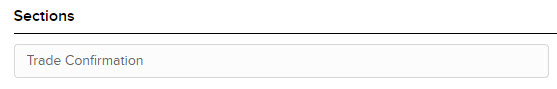 The flex query sections panel option in portal. 