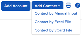Image of the add contact button in portal. 