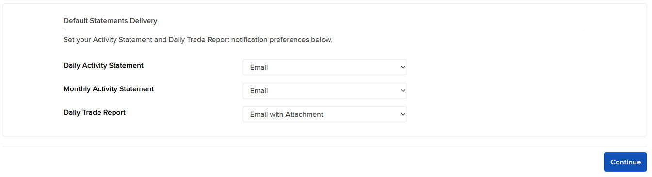 Image of the notification defaults panel in Portal. 