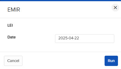 The EMIR menu in portal. 