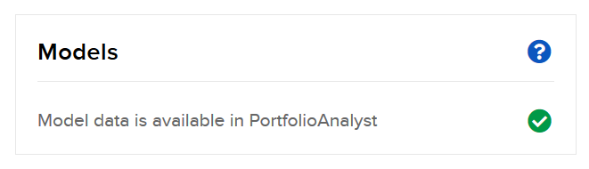 Image of the PortfolioAnalyst models data available option.