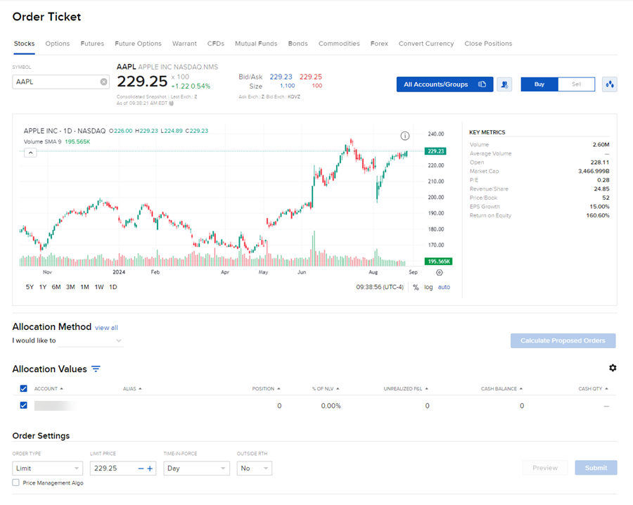 The order ticket in portal. 