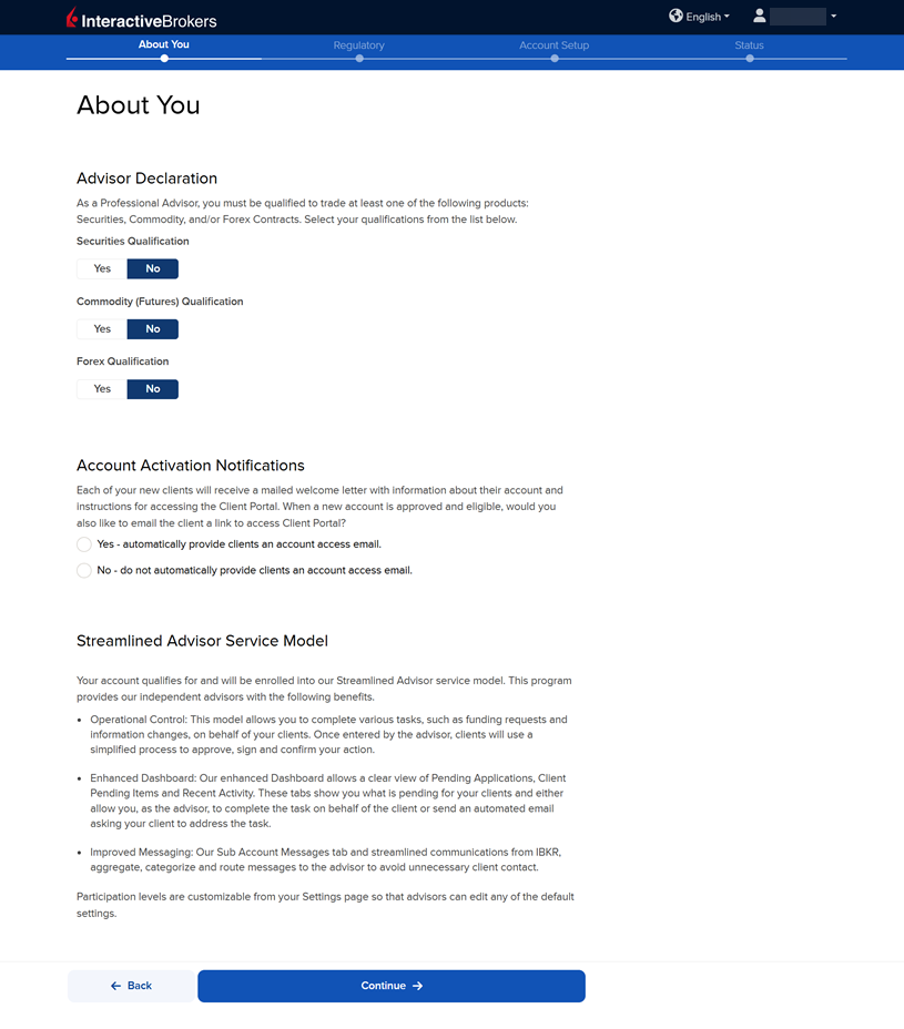 Enter your contact information for the application. 