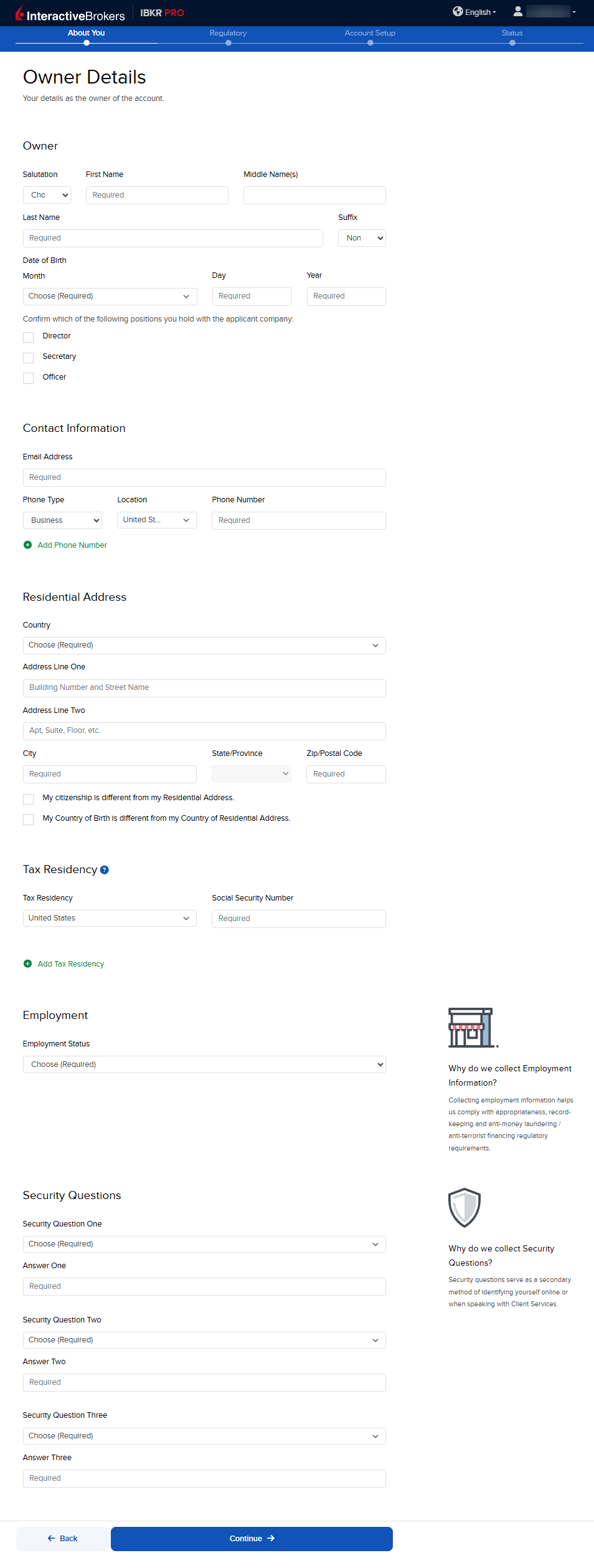 The authorized person information