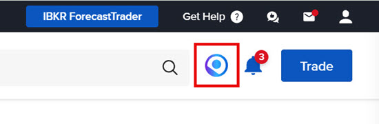 The ask IBKR icon in portal. 