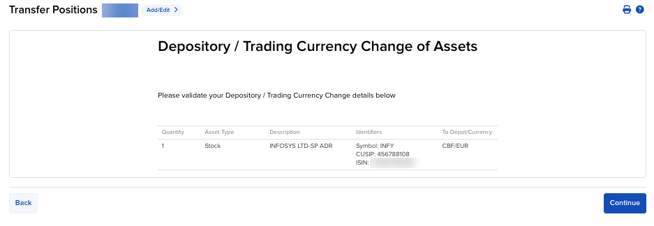 The review depository switch panel in Portal. 