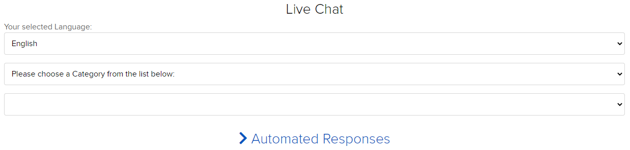 The live chat menu in broker portal. 