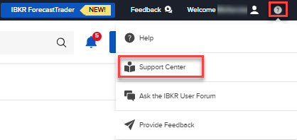The help icon in portal. 