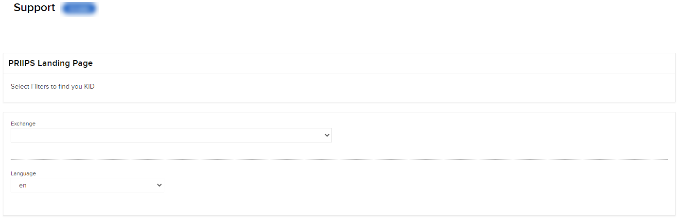 The PRIIPS KID panel in broker portal. 