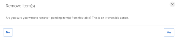 Image of the removing tasks panel in portal. 