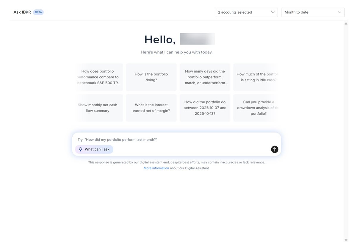 The ask IBKR screen 