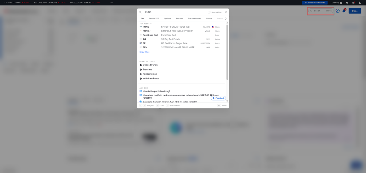 Image of the symbol or site search in Portal. 