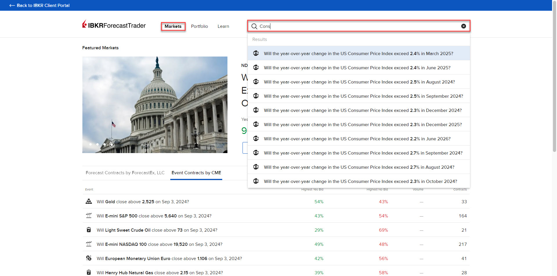 Placting a trade in IBKR ForecastTrader