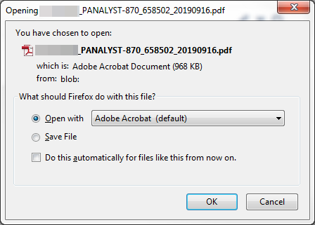 Image of the PortfolioAnalyst view batch reports panel. 