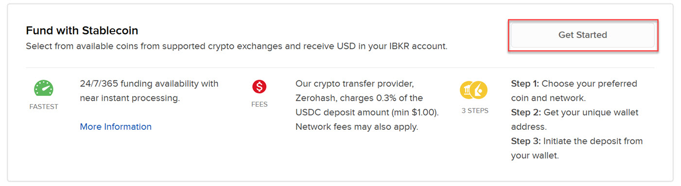 The stablecoin button in portal. 