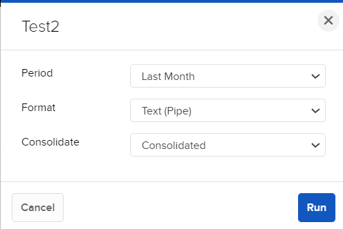 A selected flex query to run in portal. 