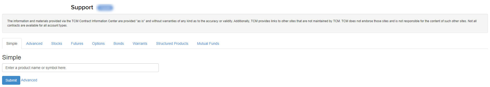 The contract search tool
