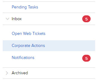 The corporate actions options