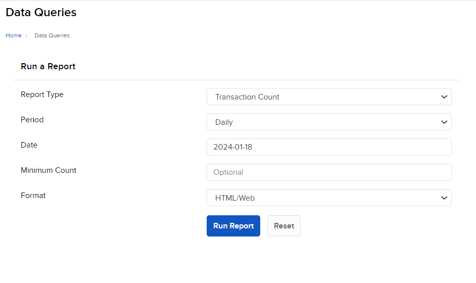 The data queries run a report panel. 