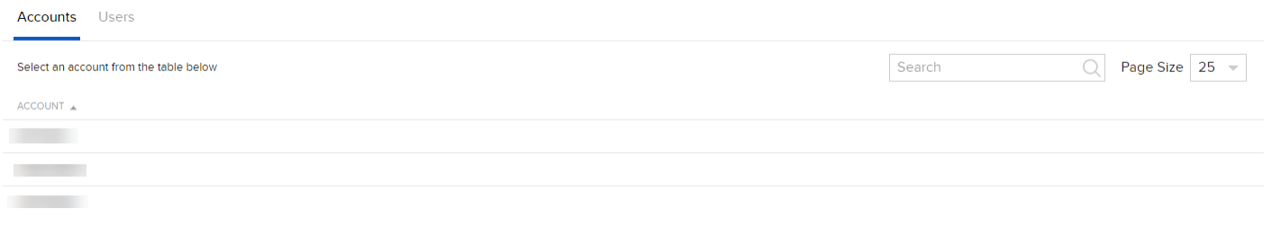 Viewing account information on eCAM. 