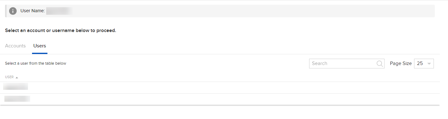 Viewing user information on eCAM