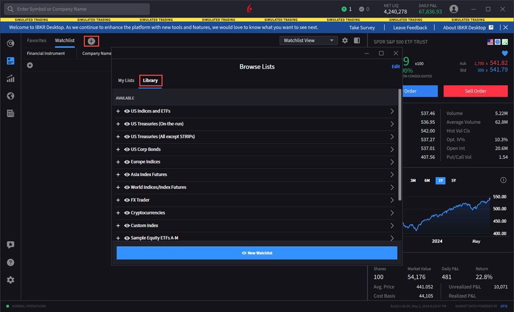 The watchlist library 