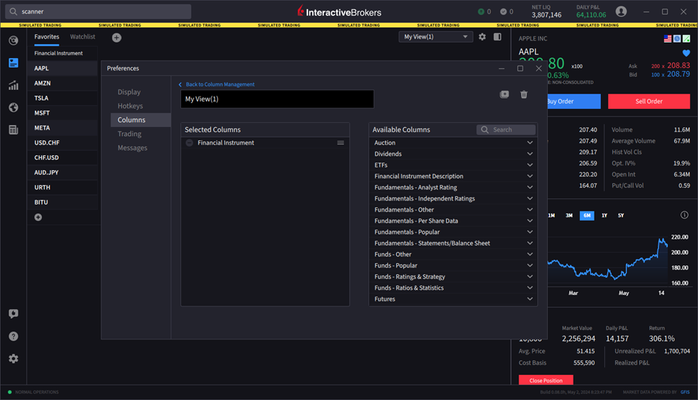 Create a new view option