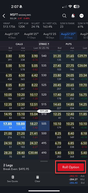 Rollover Option