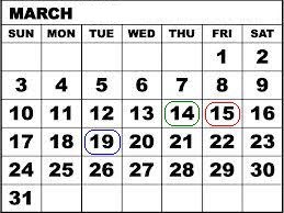 A sample calendar. 