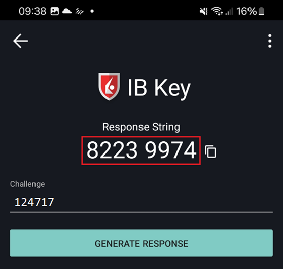 The android ibkr mobile reponse string. 