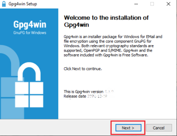 The GPG installer 