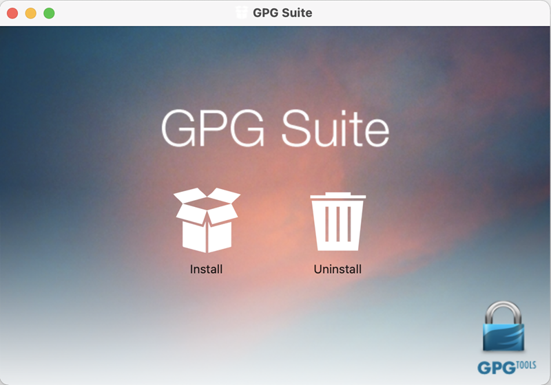 The install gpg suite on mac 
