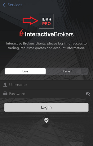 The iphone login page. 