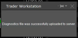 The upload diagnostics upload successful 