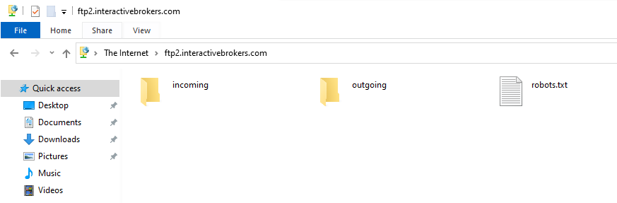 The sFTP folder