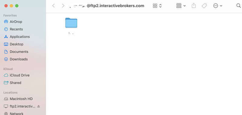 The finder window sFTP folder on mac. 