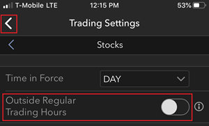 The mobile app outside RTH toggle.