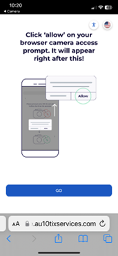 The Au10tix sample allow camera access 