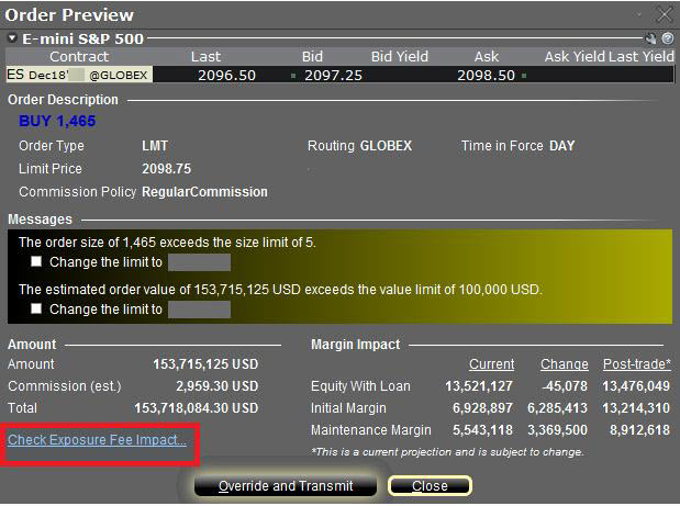 The check exposure fee impact link
