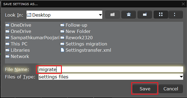 The save decrypted settings file name